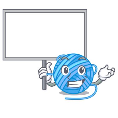 Bir şeklin çizgi film vektör çizim kurulu yün topu getir