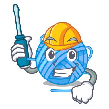 Otomotiv kavramı iplik yün karikatür vektör çizim içinde dikmek