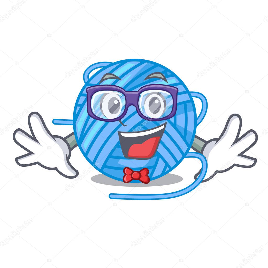 Geek wool balls isolated on a mascot vector illustration