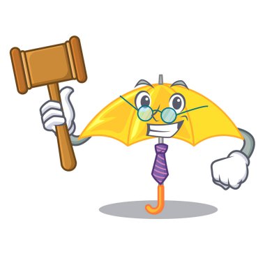 Şeklin çizgi film vektör esnaf klasik sarı şemsiye Yargıç