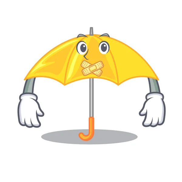 Parapluie Jaune Classique Silencieux Forme Dessin Animé Vecteur Illustartion — Image vectorielle