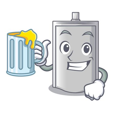 Karakter vektör çizim şeker paketleme suyu çanta ile