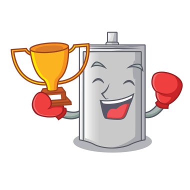 Boks şampiyonu kraker yalıtım karikatür ürün vektör çizim için ambalaj