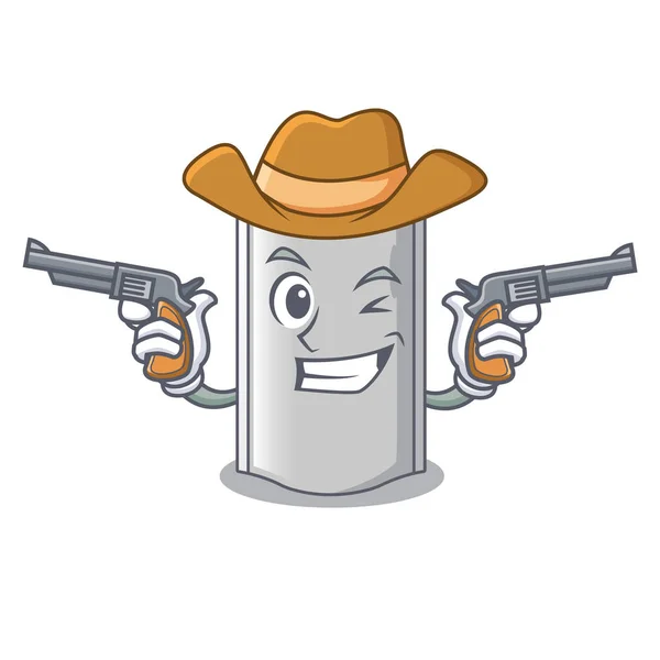 Cowboy Bolsa Embalaje Alimentos Forma Ilustración Vector Dibujos Animados — Vector de stock