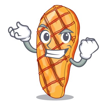 Karakter garnitür vektör illustrationh ile hizmet başarılı ızgara tavuk