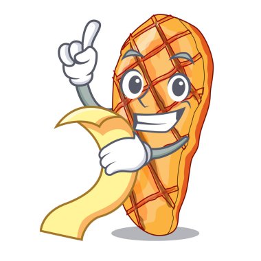 Menü ile karışımı salata karikatür vektör çizim ile tavuk ızgara