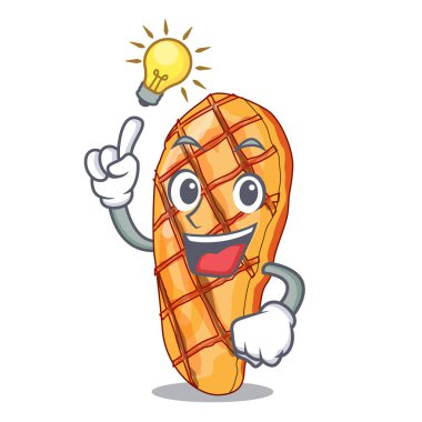 Bir fikir tavuk göğsü isoslated maskotu vektör çizim üzerinde ızgara