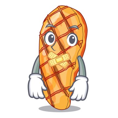 Sessiz ızgara tavuk göğsü isoslated maskotu vektör çizim üzerinde