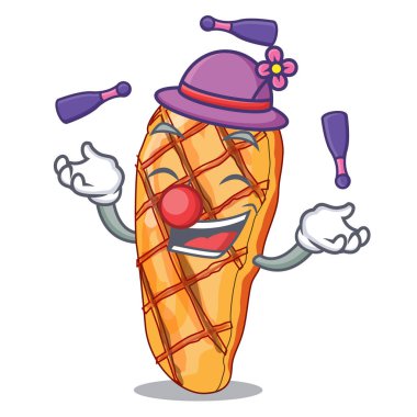 Hokkabazlık ızgara tavuk göğsü isoslated maskotu vektör çizim üzerinde