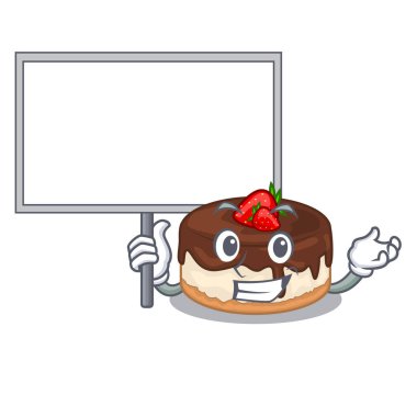 Yönetim Kurulu karikatür kek lezzetli bu konuyu bir çilek vektör çizim