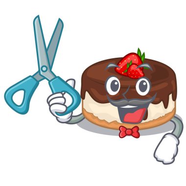 karikatür lezzetli kek bu meyveleri vektör çizim