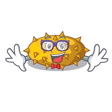Geek meyve Kiwano üzerinde izole maskot illüstrasyon vektör