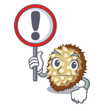 Bir çizgi film vektör illüstrasyon izole işareti marang meyve ile