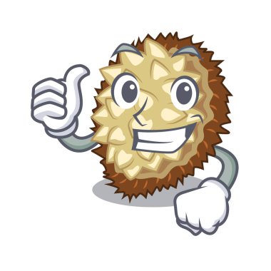 Yaşasın marang meyve şeklinde bir çizgi film vektör çizim