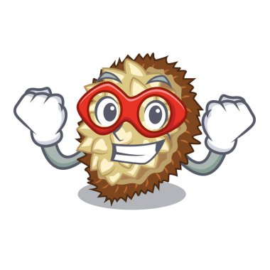 Kahraman marang meyve şeklinde bir çizgi film vektör çizim süper