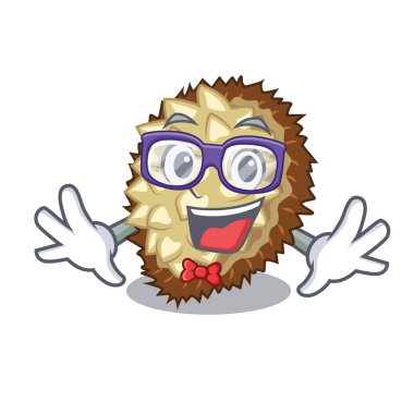 Geek marang meyve şeklinde bir çizgi film illüstrasyon vektör