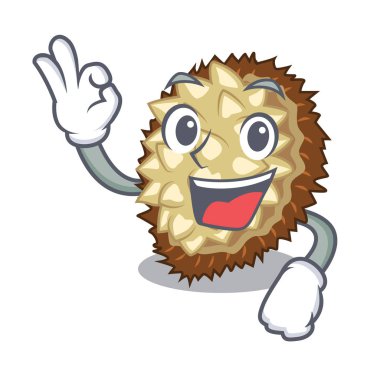 Marang meyve şeklinde bir çizgi film vektör çizim Tamam