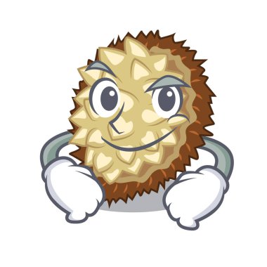 Smirking marang meyve şeklinde bir çizgi film vektör çizim