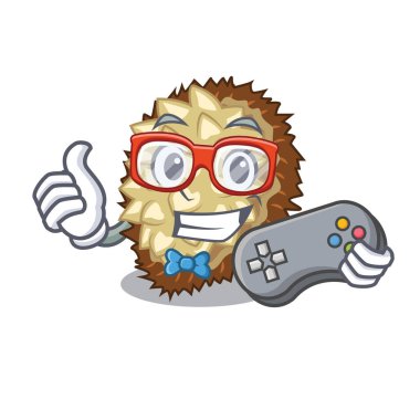 Oyun sulu marang meyve glas karakter vektör çizim