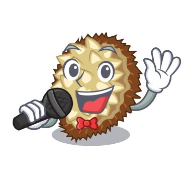 Sulu marang meyve glas karakter vektör çizim şarkı