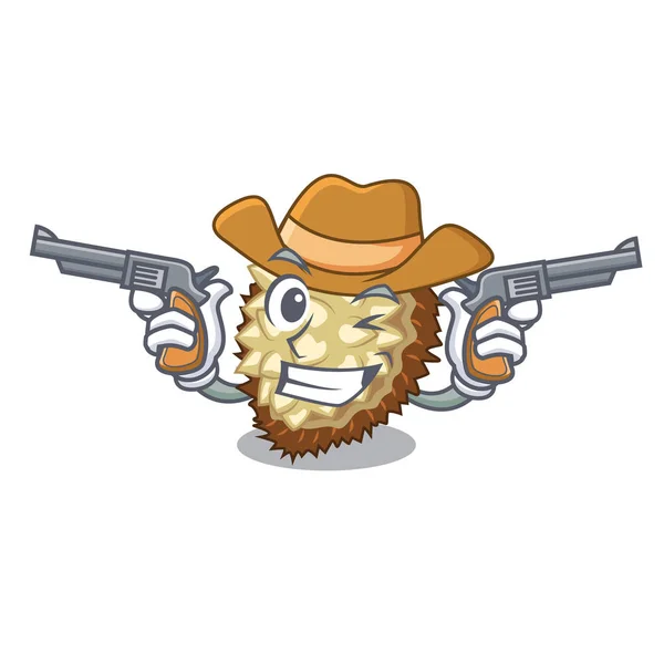 Cowboy Marang Fruta Aislada Una Ilustración Vectorial Dibujos Animados — Vector de stock