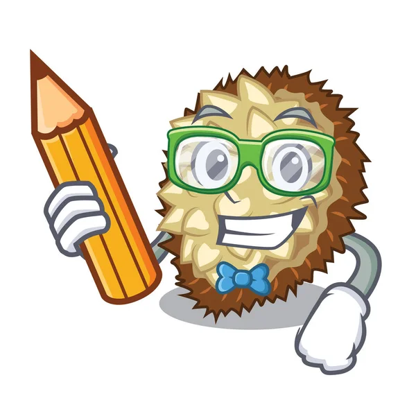 Öğrenci marang meyve şeklinde bir çizgi film illüstrasyon vektör