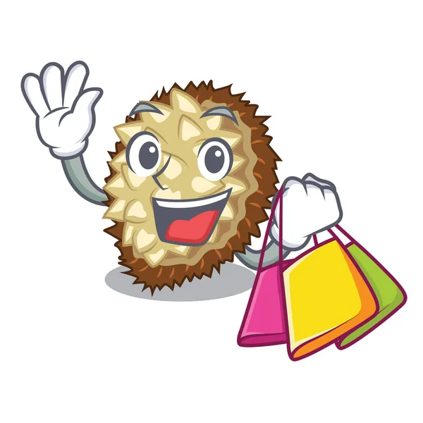 Alışveriş marang meyve şeklinde bir çizgi film vektör çizim