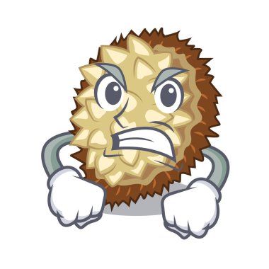 Kızgın sulu marang meyve glas karakter vektör çizim