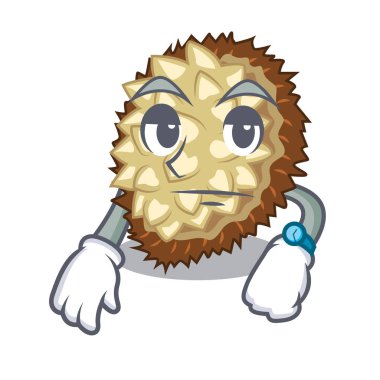 Meyve marang bekleyen maskot vektör çizim içinde yer alır