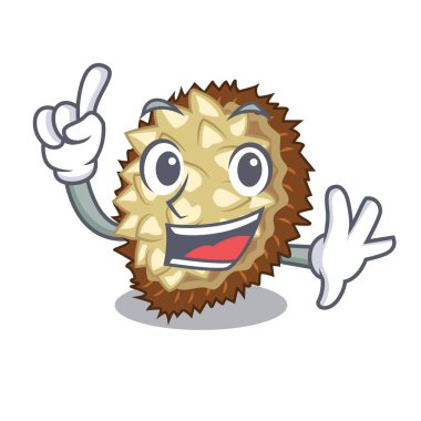 Parmak meyve marang maskotu vektör çizim içinde yer alır