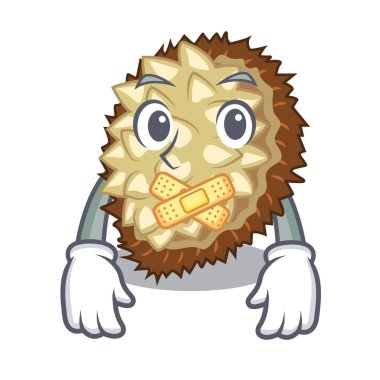 Sessiz meyve marang maskotu vektör çizim içinde yer alır