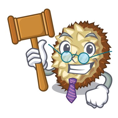 Yargıç meyve marang maskotu vektör çizim içinde yer alır