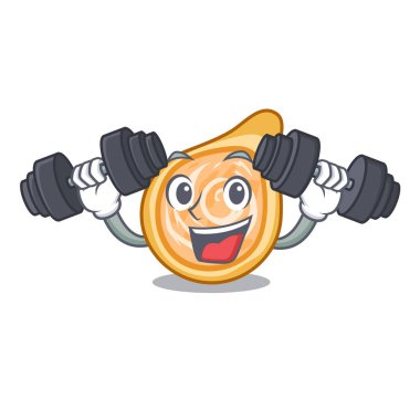 Fitness tavuk coxinhas tablo karikatür illüstrasyon vektör