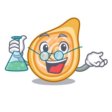 Profesör aperatifler coxinha bir karakter plakaları vektör illustrartion üzerinde