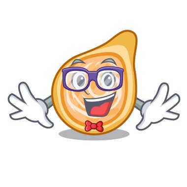 Geek aperatifler coxinha bir karakter plakaları vektör illustrartion üzerinde