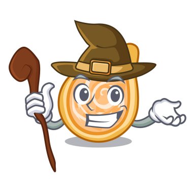 Cadı tavuk coxinha bir maskot vektör illüstrasyon izole