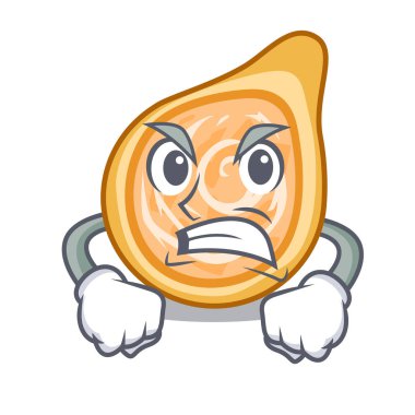 Kızgın tavuk coxinha bir maskot vektör illüstrasyon izole