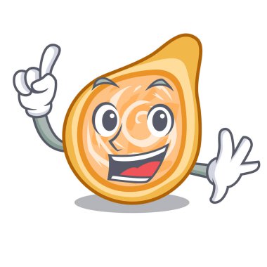 Parmak tavuk coxinha şeklinde bir çizgi film vektör çizim