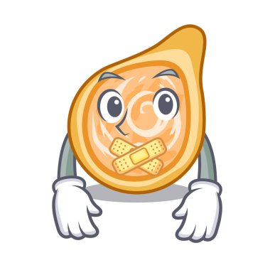 Sessiz tavuk coxinha şeklinde bir çizgi film vektör çizim