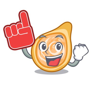 Köpük parmak tavuk coxinha şeklinde bir çizgi film vektör çizim