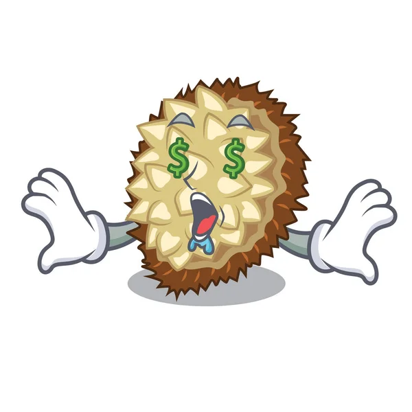 Dinheiro Olho Fruta Marang Está Localizado Ilustração Vetor Mascote — Vetor de Stock