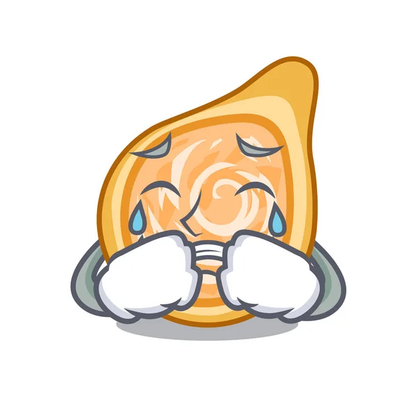 マスコットのベクトル図に分離されて泣いている鶏コッシーニャ — ストックベクタ