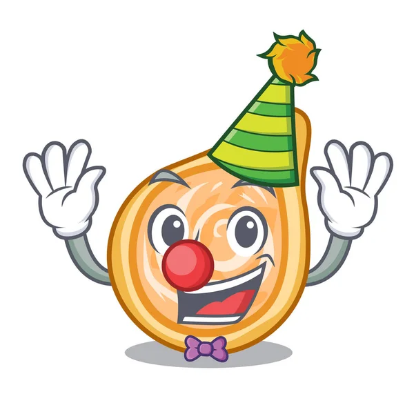 Palyaço tavuk coxinha şeklinde bir çizgi film vektör çizim