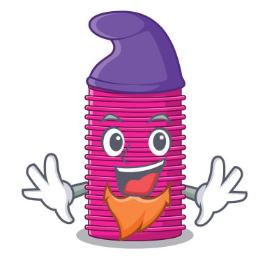 Elf saç curlers bir maskot vektör illüstrasyon izole