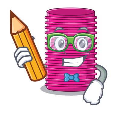 Öğrenci curlers hairdress desen şekli çizgi film vektör çizim