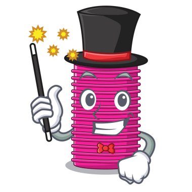 Sihirbaz curlers saç şekli karikatür komik vektör çizim