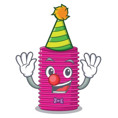 Palyaço curlers saç şekli karikatür komik vektör çizim