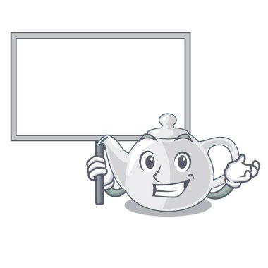 Yönetim Kurulu Porselen Demlik bir desen çizgi film vektör çizim ile getir