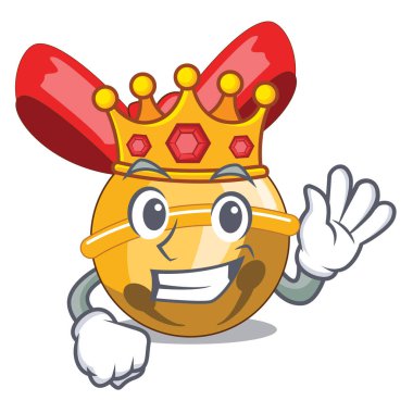 Noel jinggel bell topları karikatür vektör çizim ile Kral