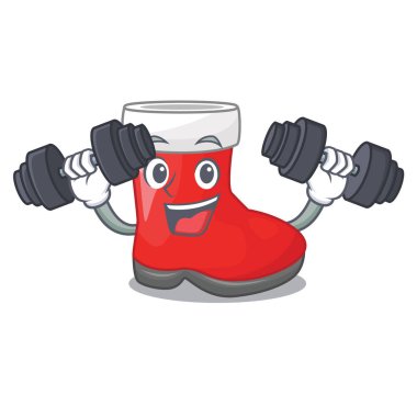 Fitness Noel Noel Baba şekli çizgi film vektör çizim ile çizme